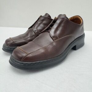 Josef Seibel Mens Brown Leather Slip On Loafers Dress Shoes Size 9.5US/42EU